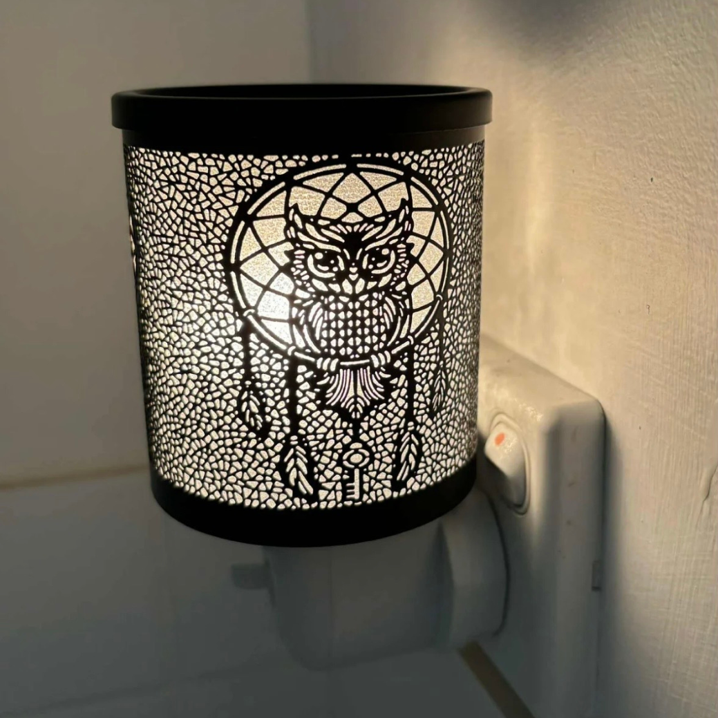 Black Owl Dreaming Night Light Melter