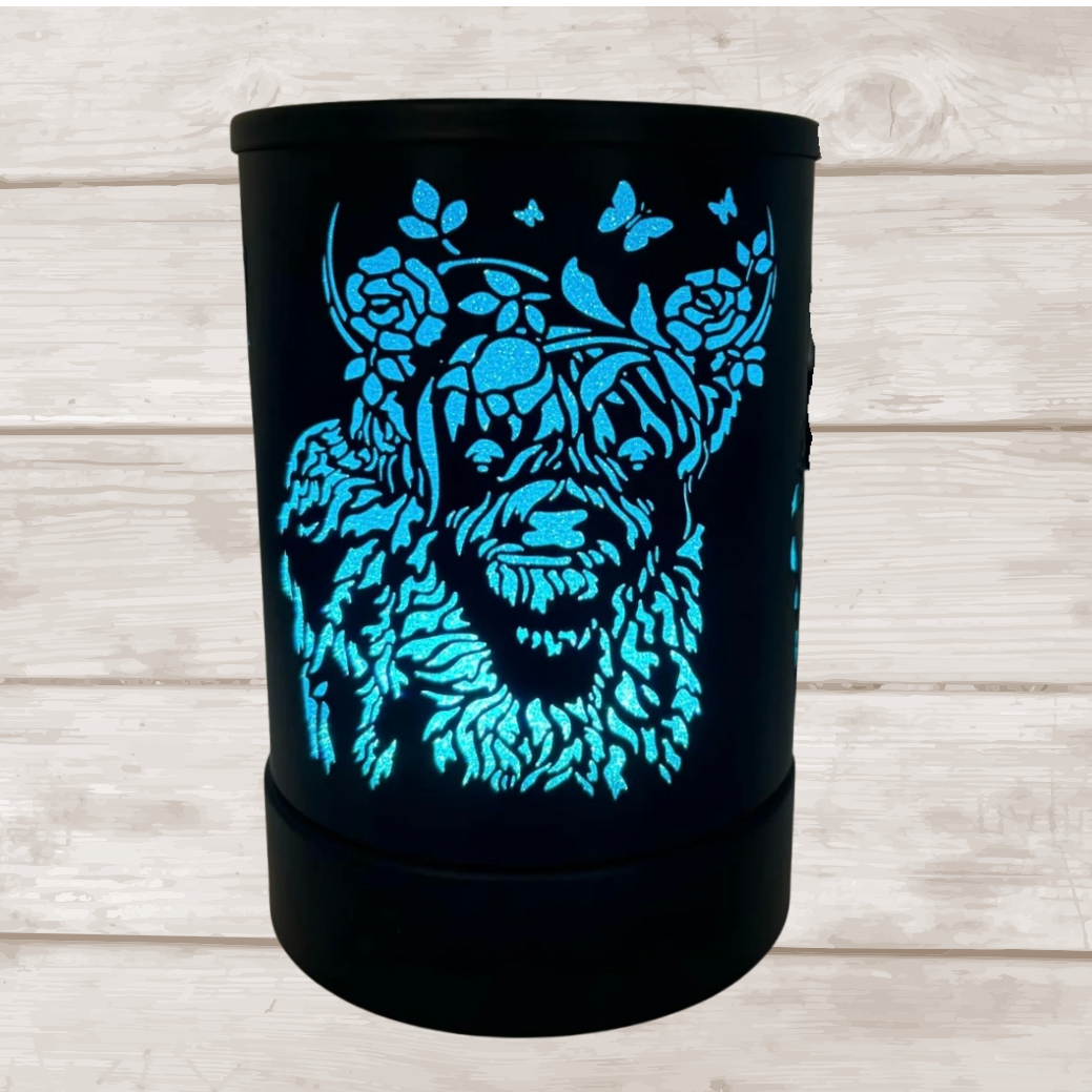 Black Highland Cow LED Wax Melter