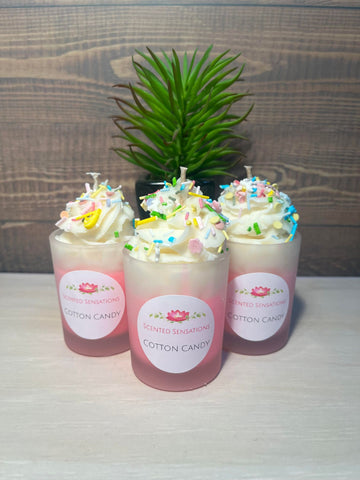 Small Cotton Candy Parfait Candle
