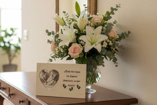 Little Feet leaves - Heart Photo Frame