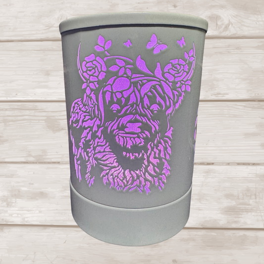White Highland Cow LED Wax Melter