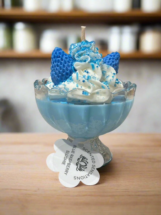 Blue Raspberry Slushie Sundae Candle