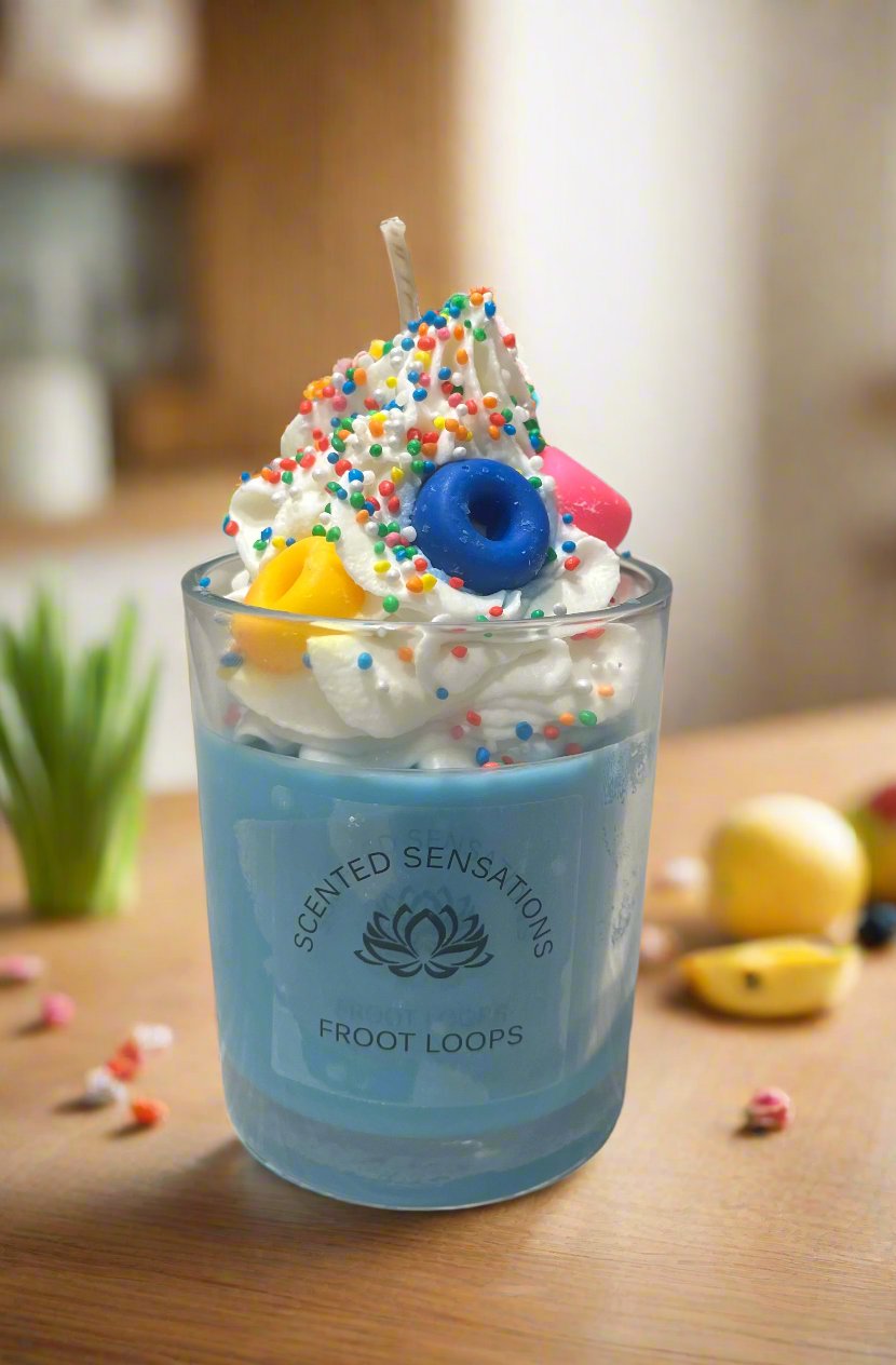 Large Froot Loops Parfait Candle