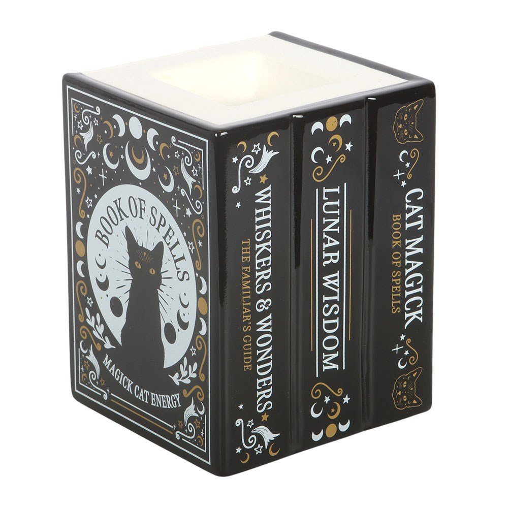 Black Cat Book Of Spells Tealight Burner