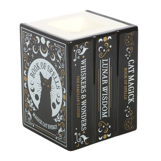 Black Cat Book Of Spells Tealight Burner