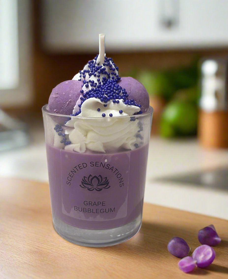 Large Grape Bubblegum Parfait Candles