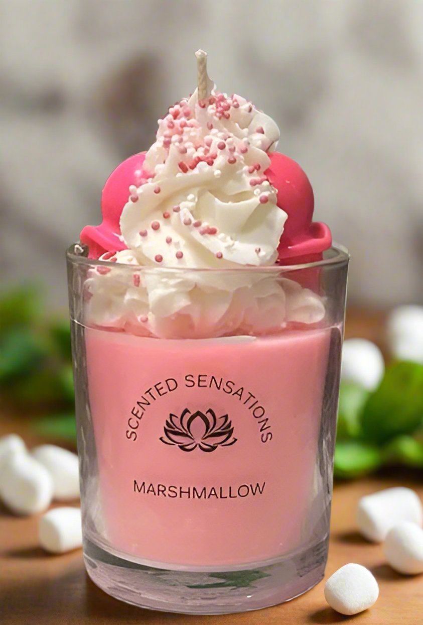 Large Marshmallow Parfait Candle