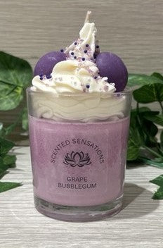 Large Grape Bubblegum Parfait Candles